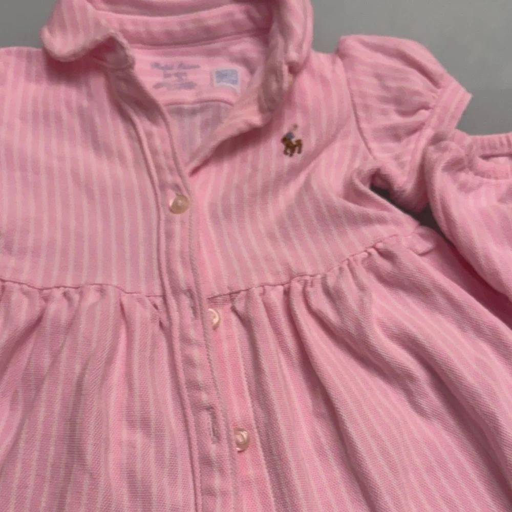 Ralph Lauren Pink Striped Polo Dress with Bloomer